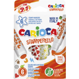 Stamperello Color & Stamp Washable Felt Tip Pens - 6 Pieces