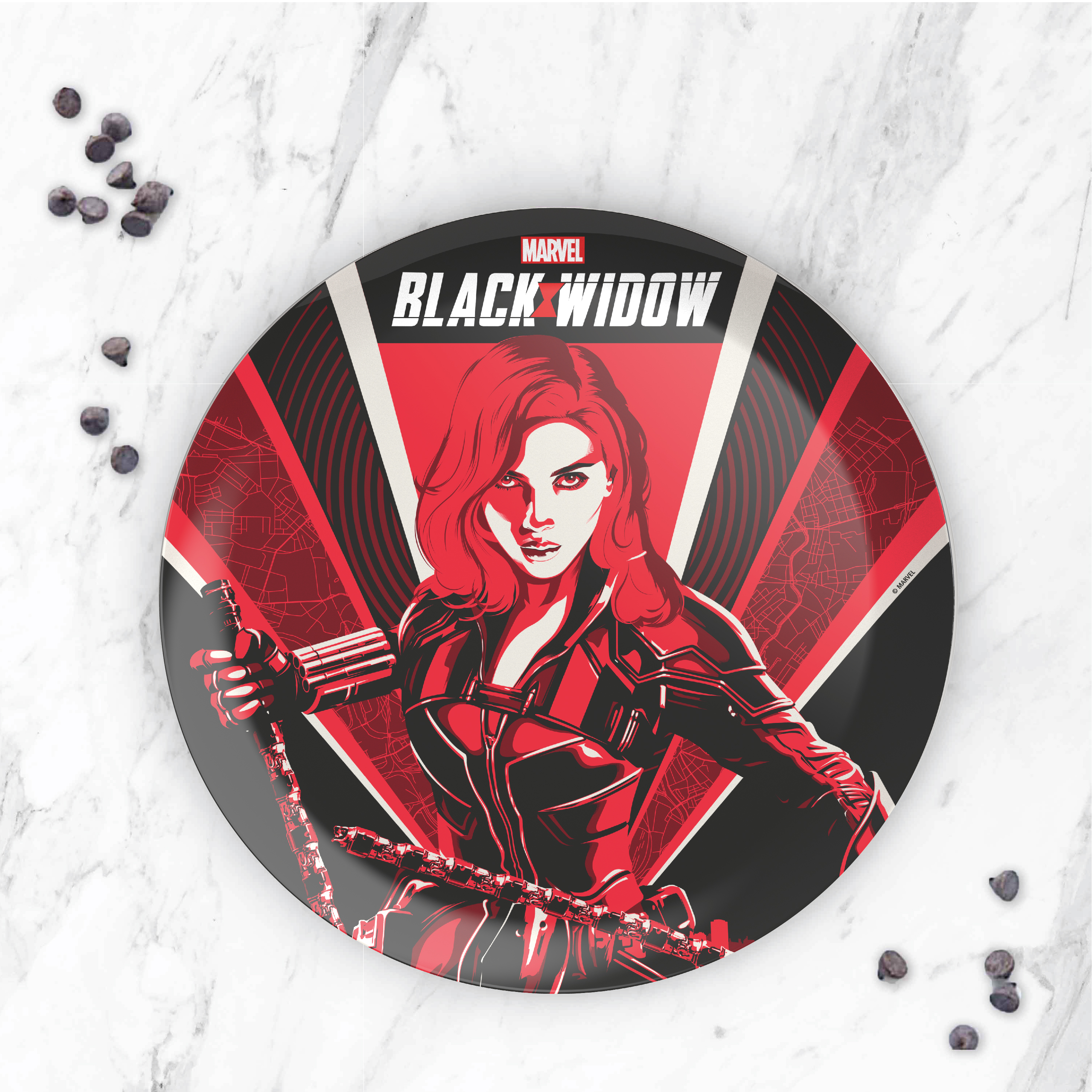 Marvel Comics Dinnerware Set, Black Widow, 2-piece set slideshow image 9 Marvel Comics Dinnerware Set, Black Widow, 2-piece set slideshow image 9