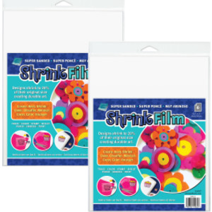 Sanded Shrink Film Sheets, 8.5" x 11", 12 Total
