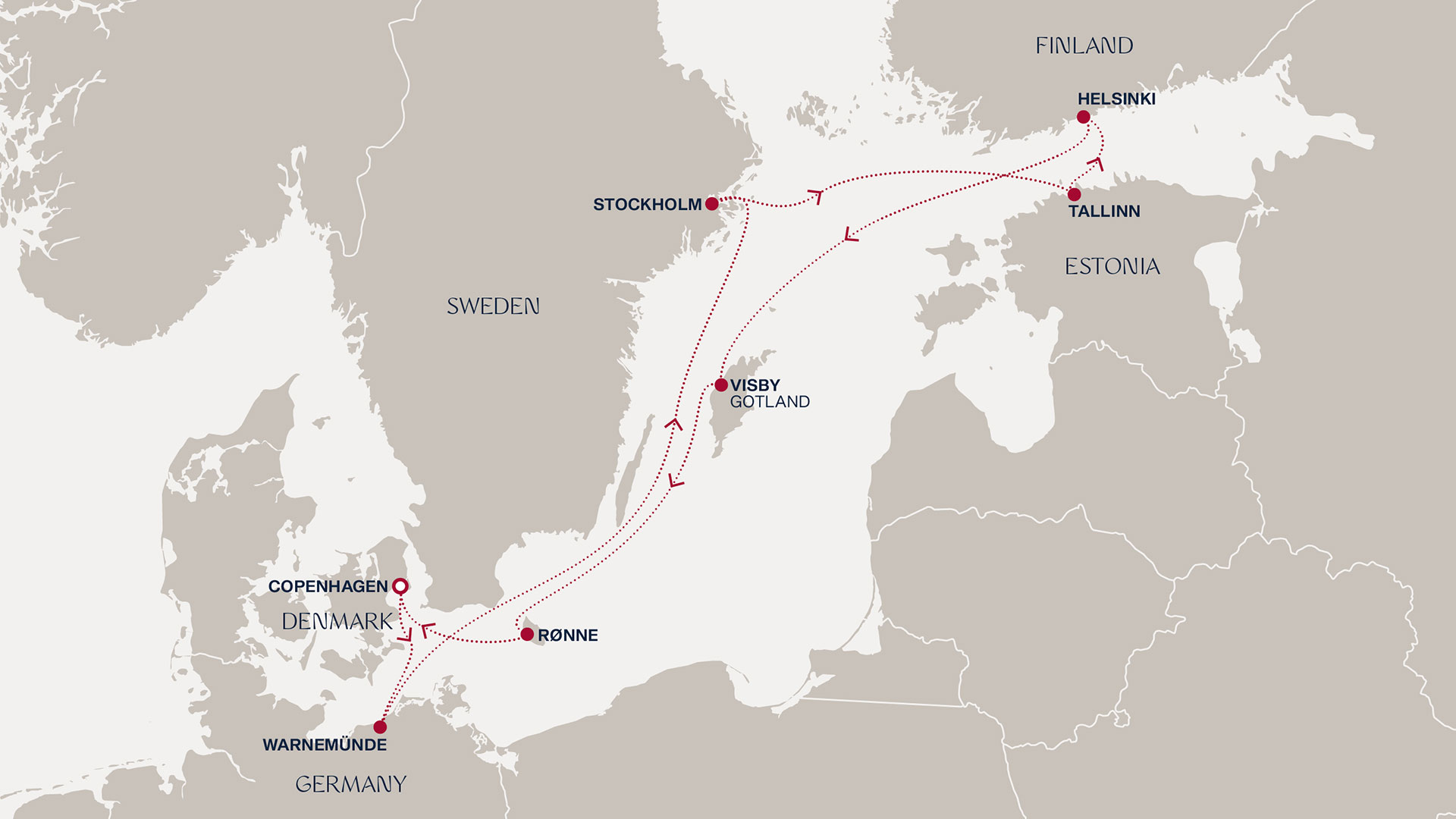 Itinerary map