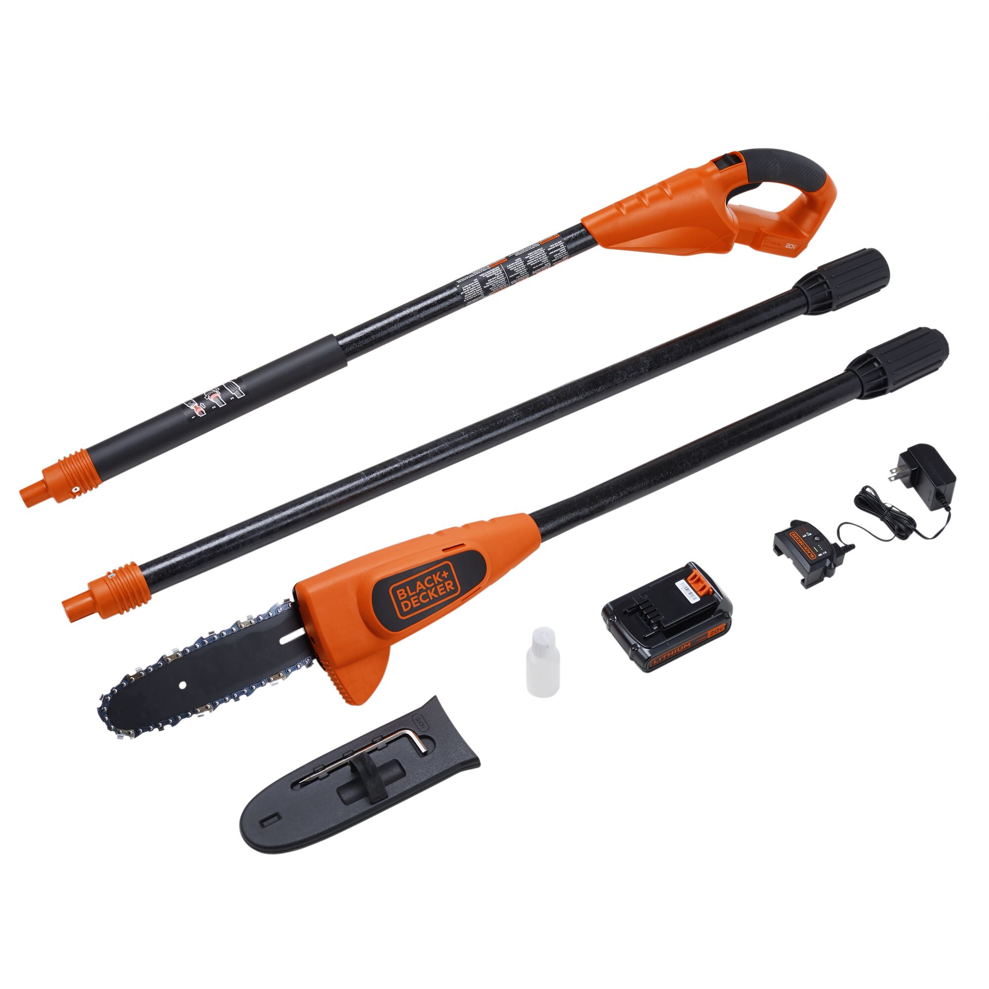 Lithium Pruning Saw and included accessories