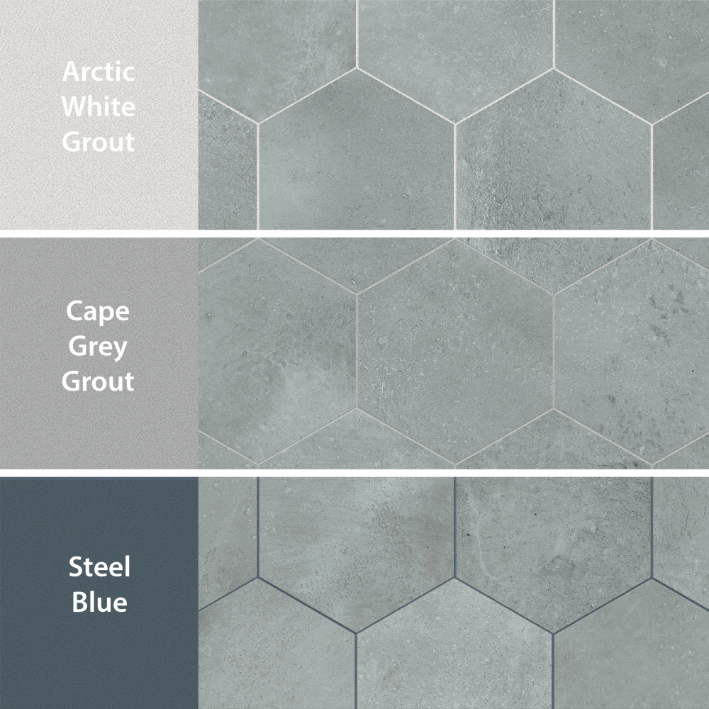 Atlas Hex Grey 8-5/8 in. x 9-7/8 in. Porcelain Floor and Wall Tile