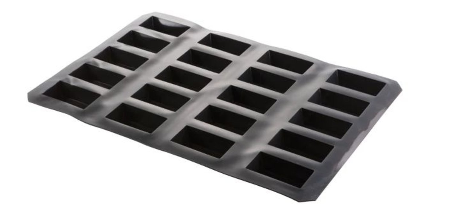 Molde de silicona de 60 x 40 centímetros en forma de Mini-cakes de 10 x 5 centímetros