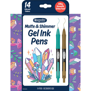 Matte & Shimmer Gel Ink Pens, Pack of 14