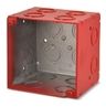 Steel City® Wall Box, 4 in. Square, Welded, Red, 3-1/2 in. D