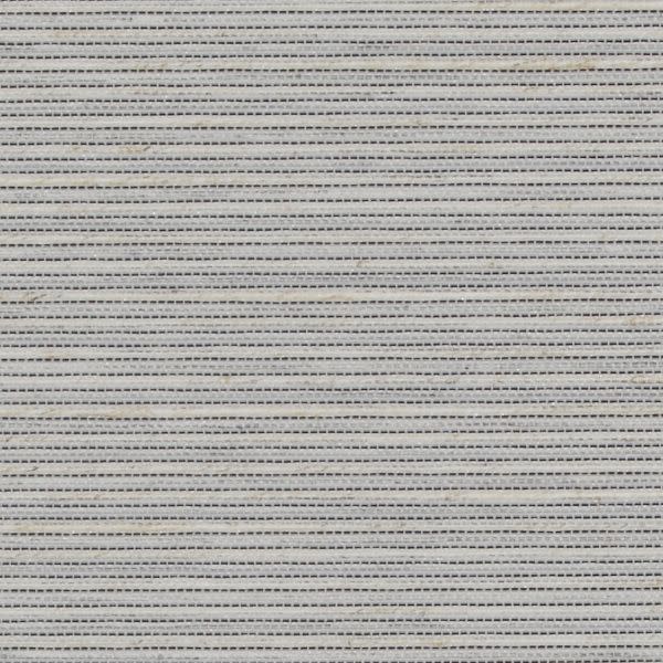 Fabric roller blind, fully lowered, beige with evenly spaced thin dashed horizontal stripes; blocking view and softly diffusing light; close-up shows woven texture and subtle shadowing.