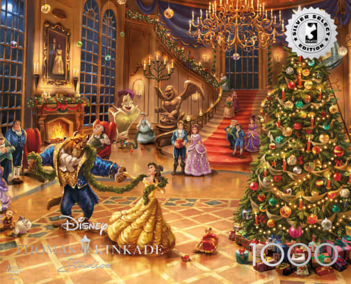 Beauty and the Beast Holiday Puzzle (Thomas Kinkade Disney Silver Select Edition) 1000 pieces