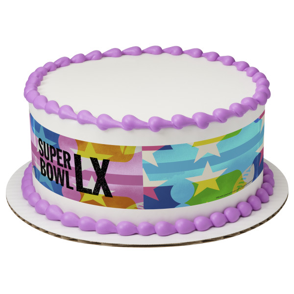 NFL Super Bowl LX PhotoCake® Edible Image® Strips
