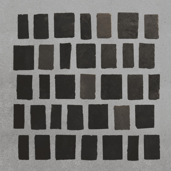 lapidary | rough cut mosaic mosaic sheet | warm black (large joint) 