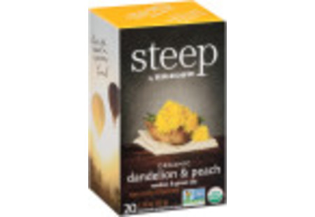 dandelion & peach rooibos & green tea - case of 6 boxes- total of 120 teabags