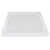Half-size Super Pan V® flexible steam table hotel pan lid in white