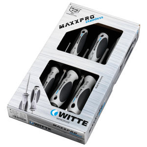 MAXXPRO 6 Pc Stainless Steel Set: 4 Slotted, 2 Phillips
