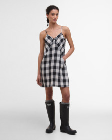 Maya Mini Dress Ecru/Black