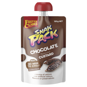 foster clark's® snak pack™ chocolate flavoured custard 120g image