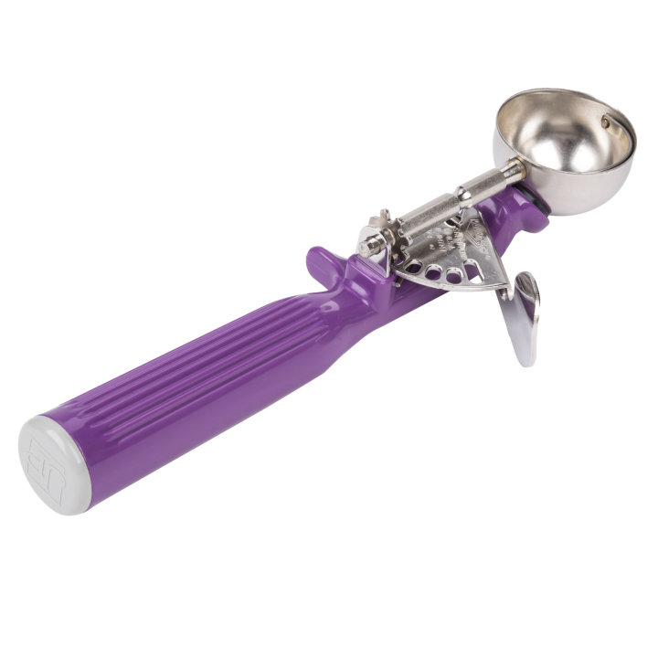 ¾-ounce disher with one-piece purple handle