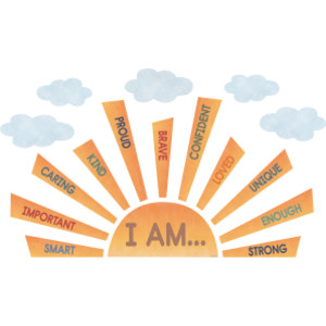 Moving Mountains Road Trip Sun Positive Affirmations Bulletin Board Set, 17 Pieces