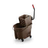Rubbermaid Commercial, WaveBrake, 35qt, Mop Bucket w/ Sidepress Wringer, Brown