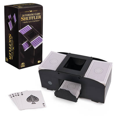 Spin Master Games, Cardinal Classics Premium Automatic Card Shuffler for Poker & Other Games, Family Game Night, Easy-to-Use for Adults & Kids, for Ages 8 & Up