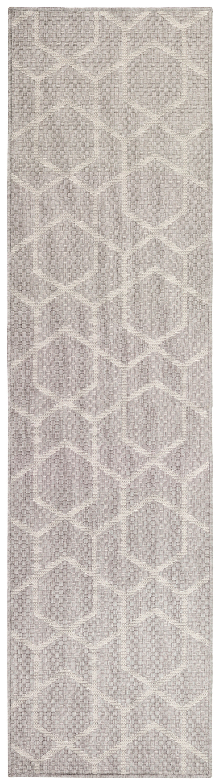 Nourison Horizon Indoor/Outdoor 2'2" x 8' Grey Modern Rug
