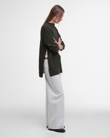 Stitch Guernsey Cape Olive
