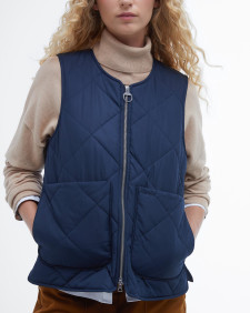 Shelby Gilet Navy/Sky Dress Tartan
