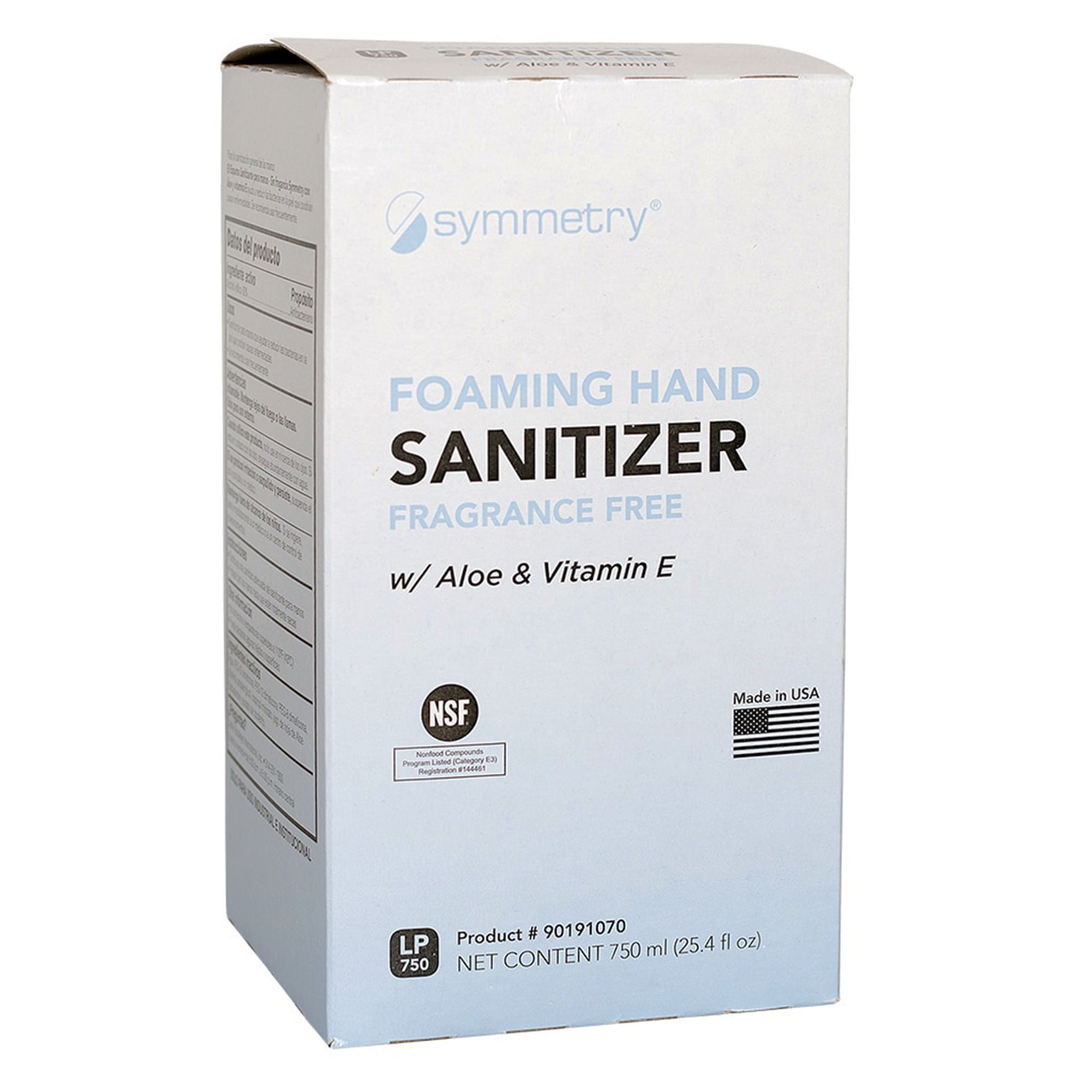 Buckeye International Inc SANITIZER, HAND FOAM W/ALOE &VITMN E UNSCNTD 750ML (6/CS)