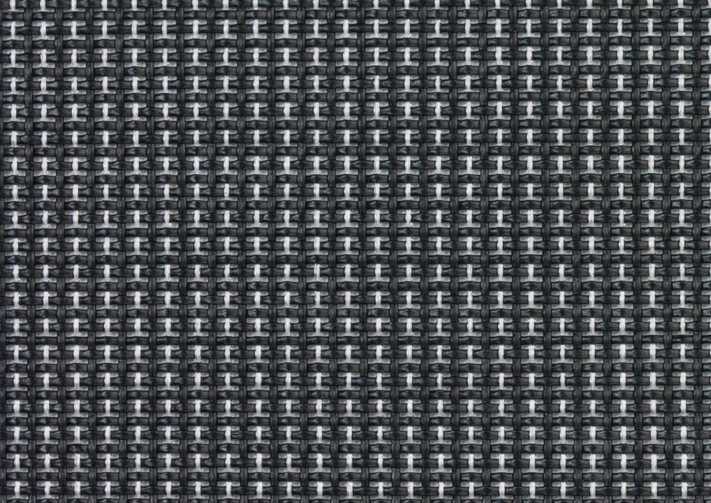 Fine-band placemat 45 x 30 cm PVC and polyester in black and white