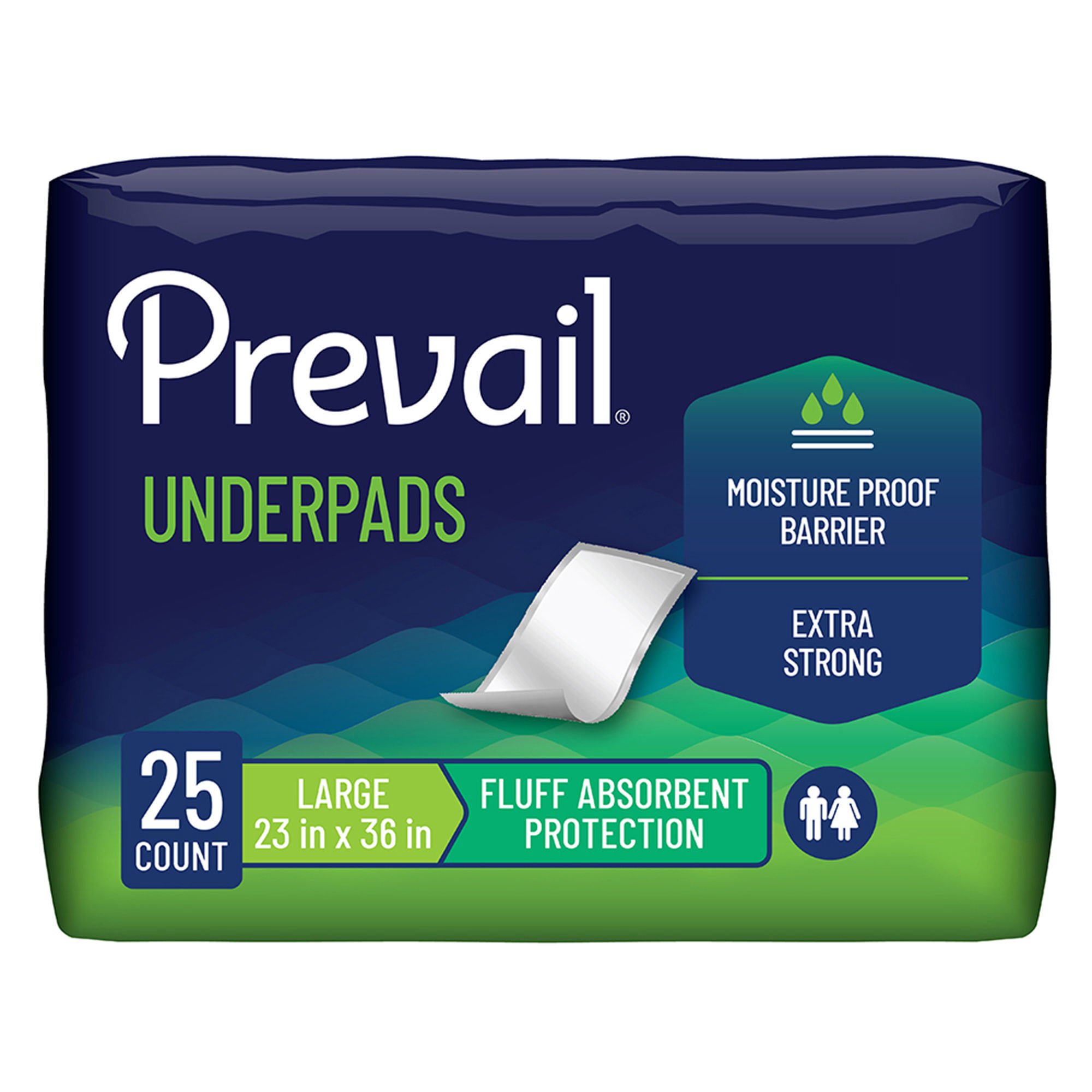 Prevail® Total Care™ Fluff Underpads, Large