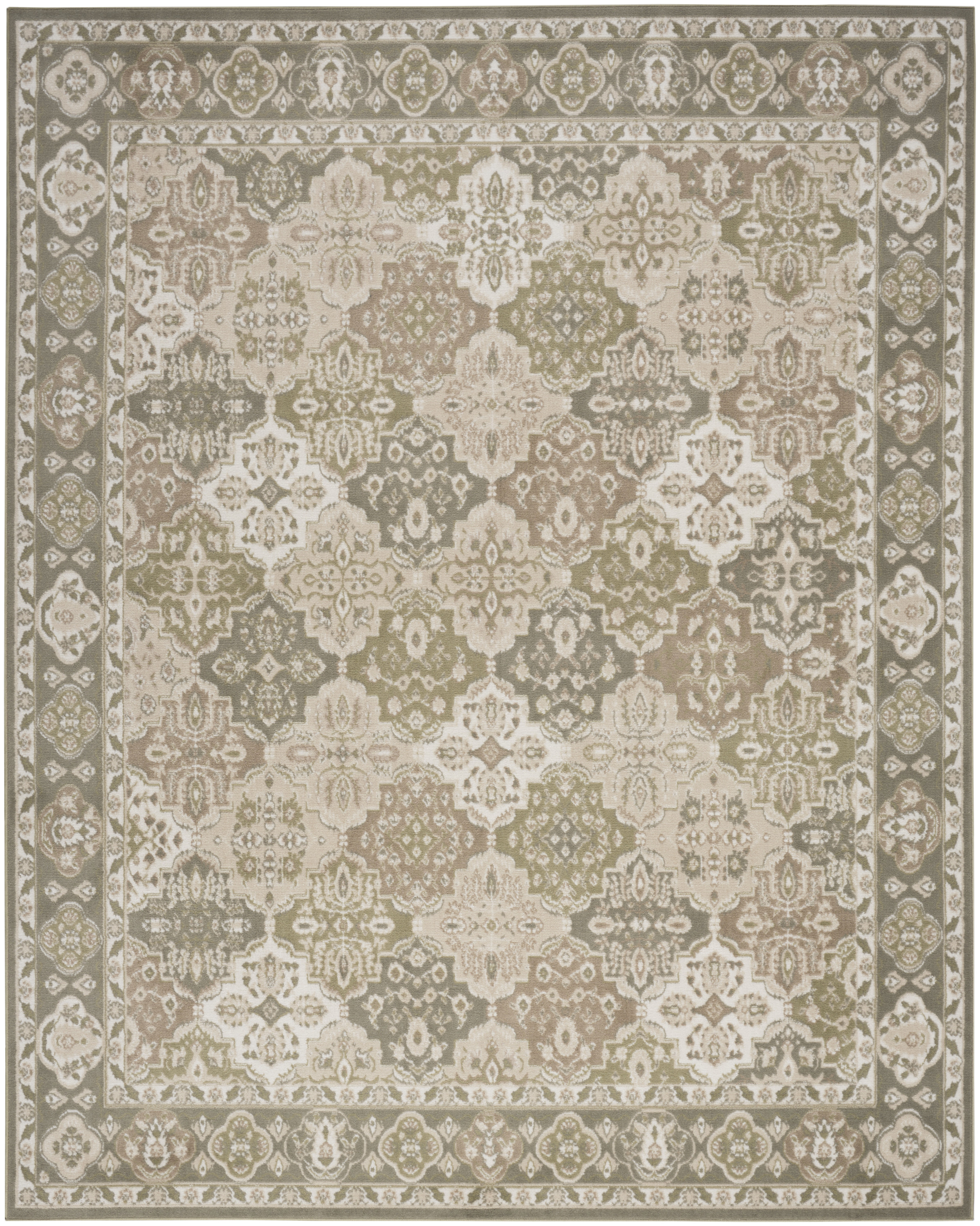 Nourison Grafix 3'9" x 5'9" Green Vintage Indoor Rug