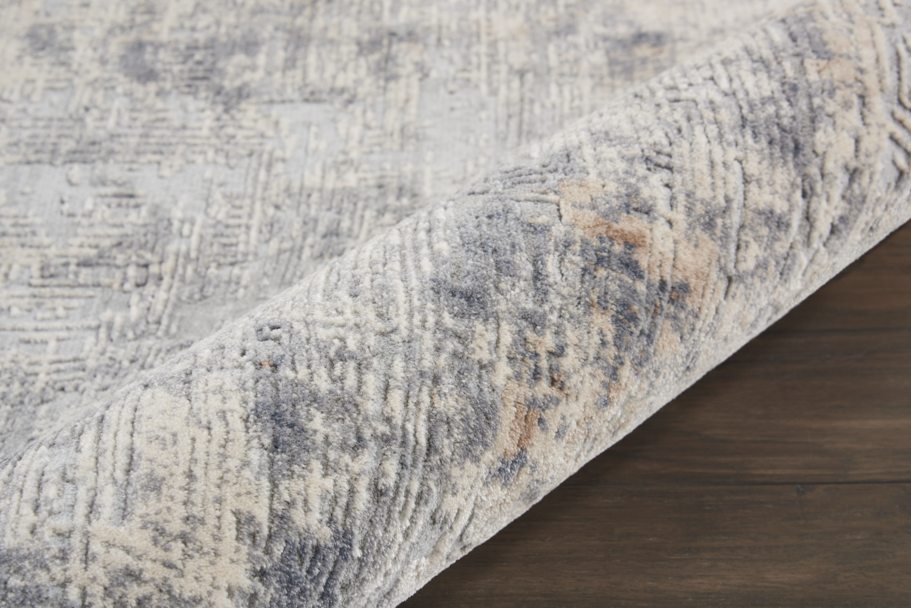 Nourison Rustic Textures 7'10" x 10'6" Grey Beige Modern Indoor Rug