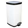 Impact, Step-On, 4.5gal, Metal, White, Rectangle, Receptacle