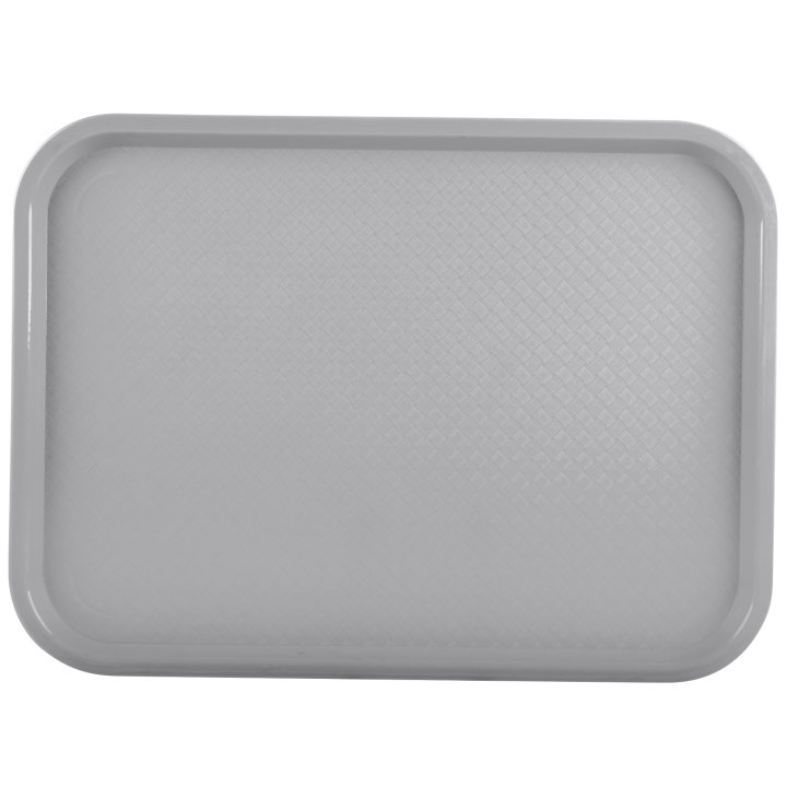 14" x 18" polypropylene fast-food tray in gray