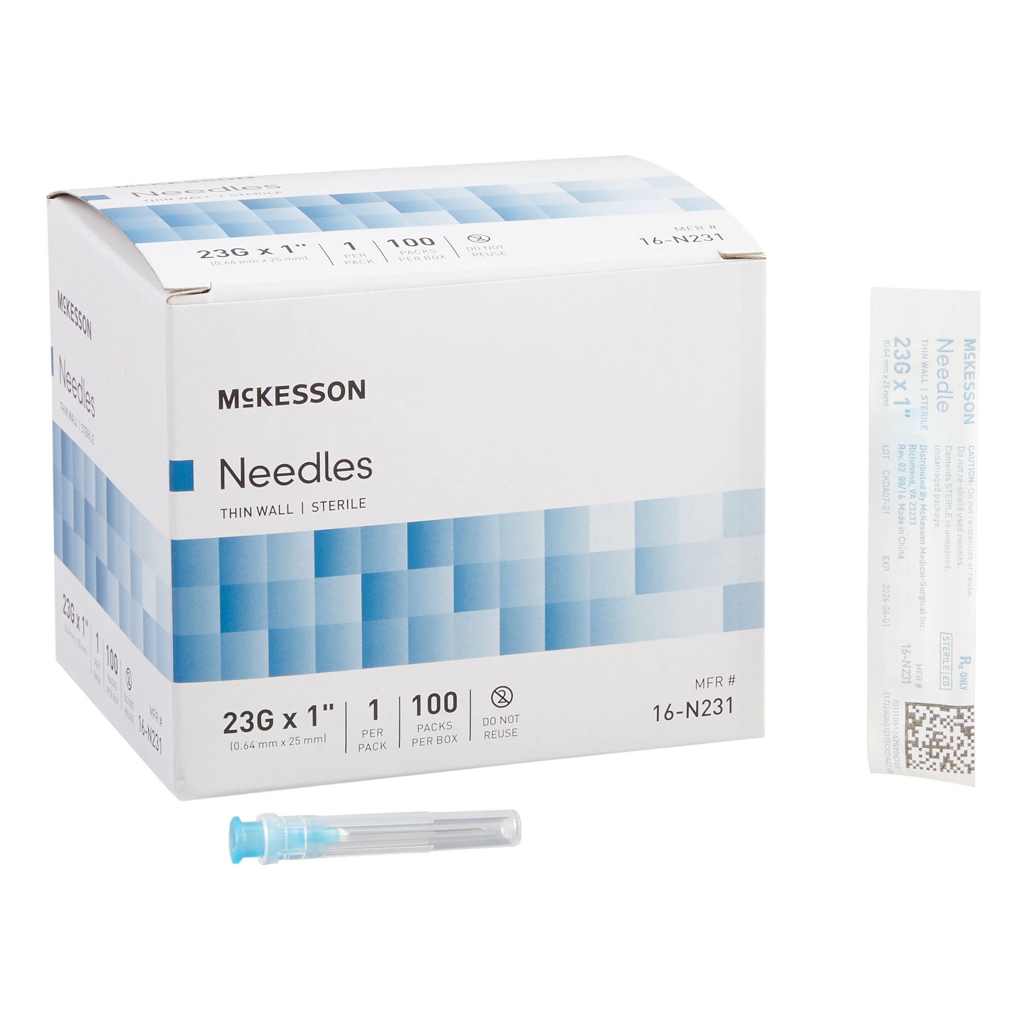 McKesson Hypodermic Needle, 23 Gauge, 1 Inch