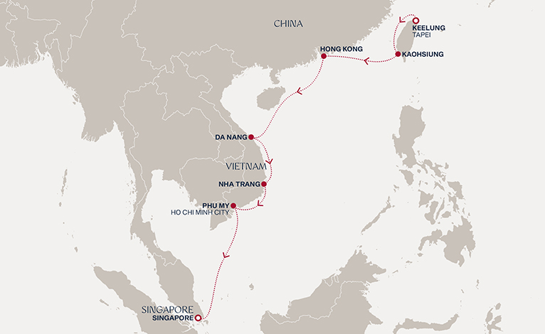 Itinerary map