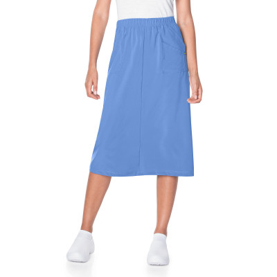 Landau ProFlex Skirt for Nurses: Modern Tailored Fit, Elastic Waist, A-Line Stretch 2227-Landau
