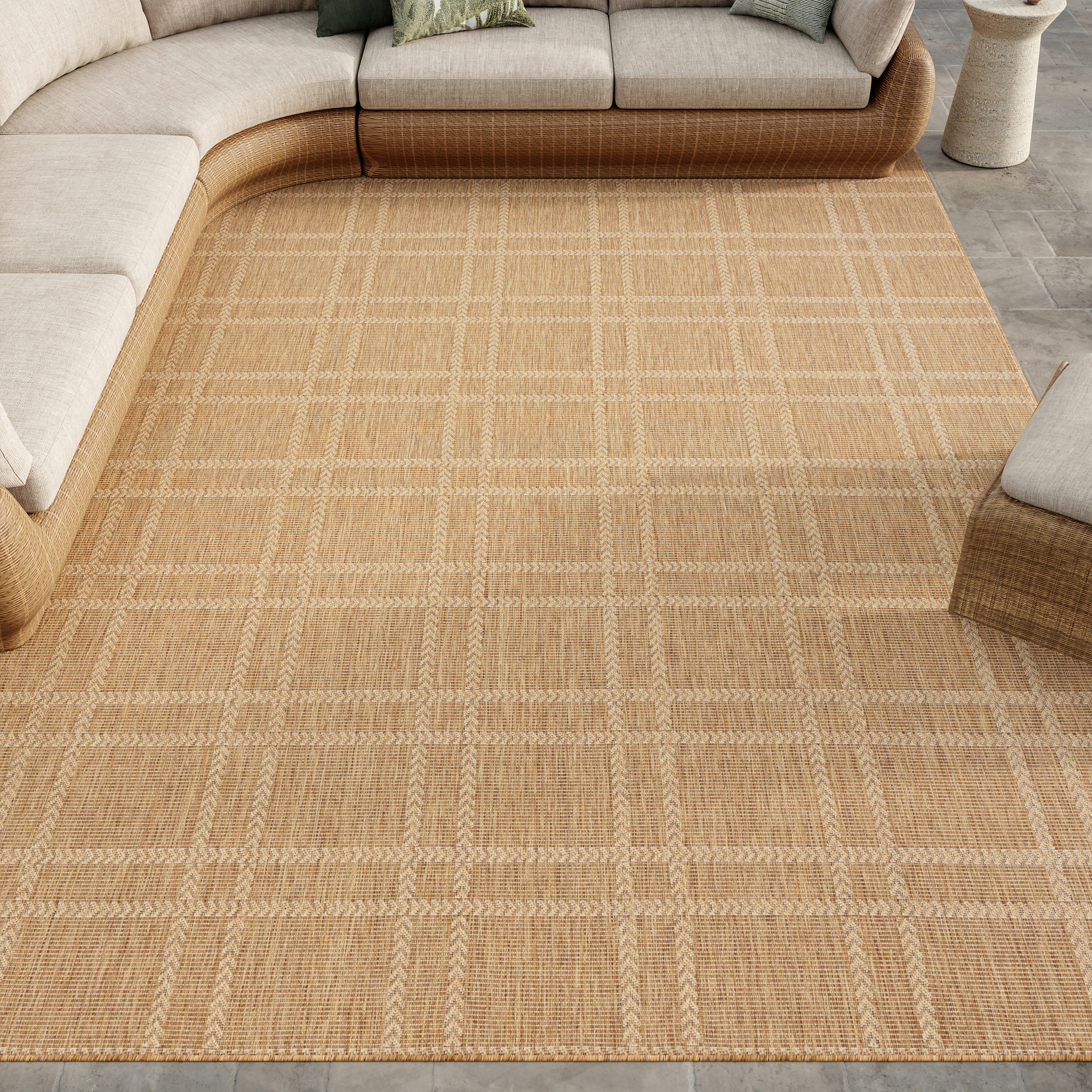 Nourison Horizon Indoor/Outdoor 9' x 12' Natural Modern Rug
