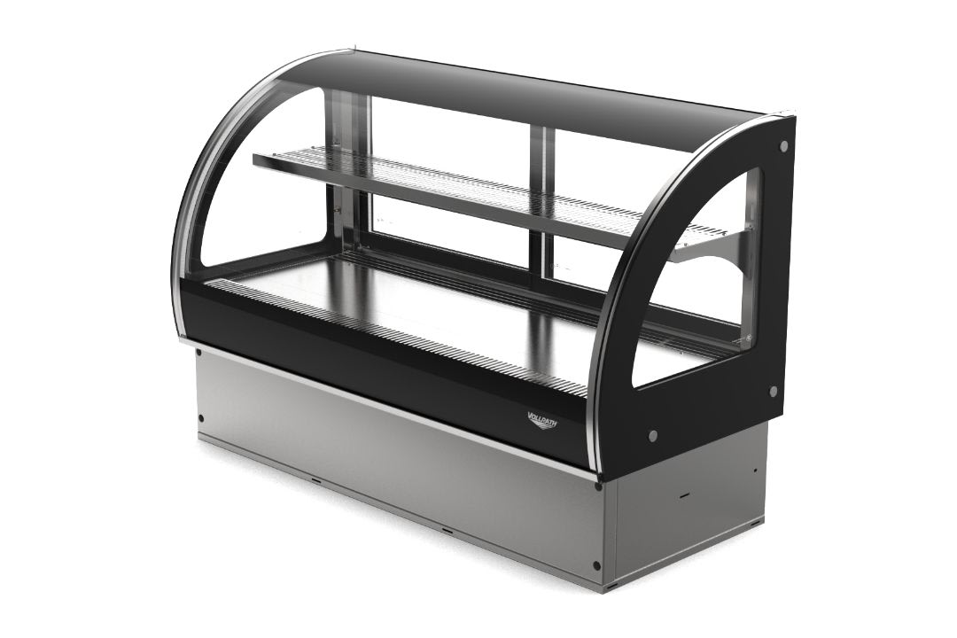 48-inch-wide 120-volt curved-glass drop-in Refrigerated display case with rear access