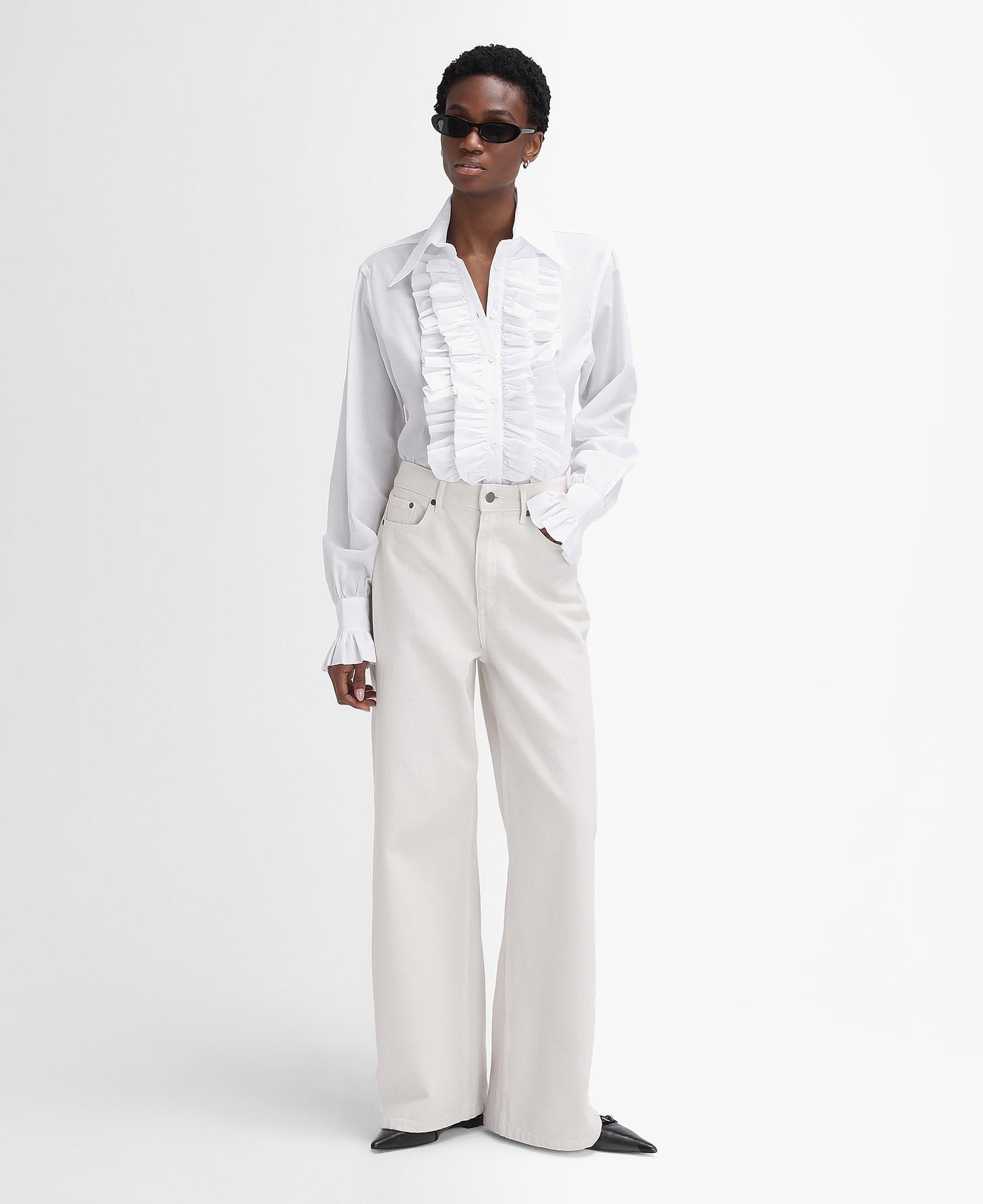 Barbour The Edit by Alexa Maximillian Ruffled Long-Sleeved Shirt image number 1