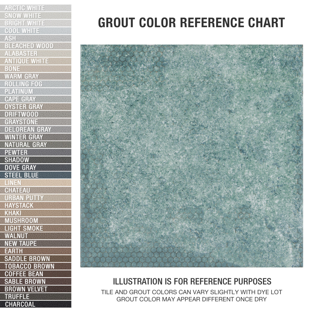 Mandala Sea Green 7-7/8 in. x 7-7/8 in. Ceramic Wall Tile