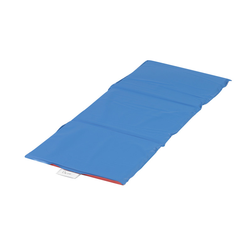 3 Section Economy Folding Rest Nap Mat - Red/Blue