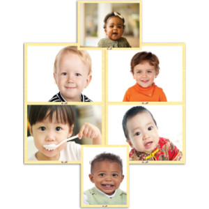 Faces Wooden 6-Puzzle Set