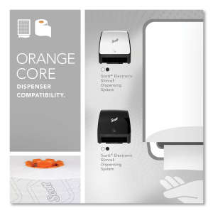 KIM47035, Kimberly Clark, Scott Pro Slimroll, 580ft Roll Towel, 1 ply, White