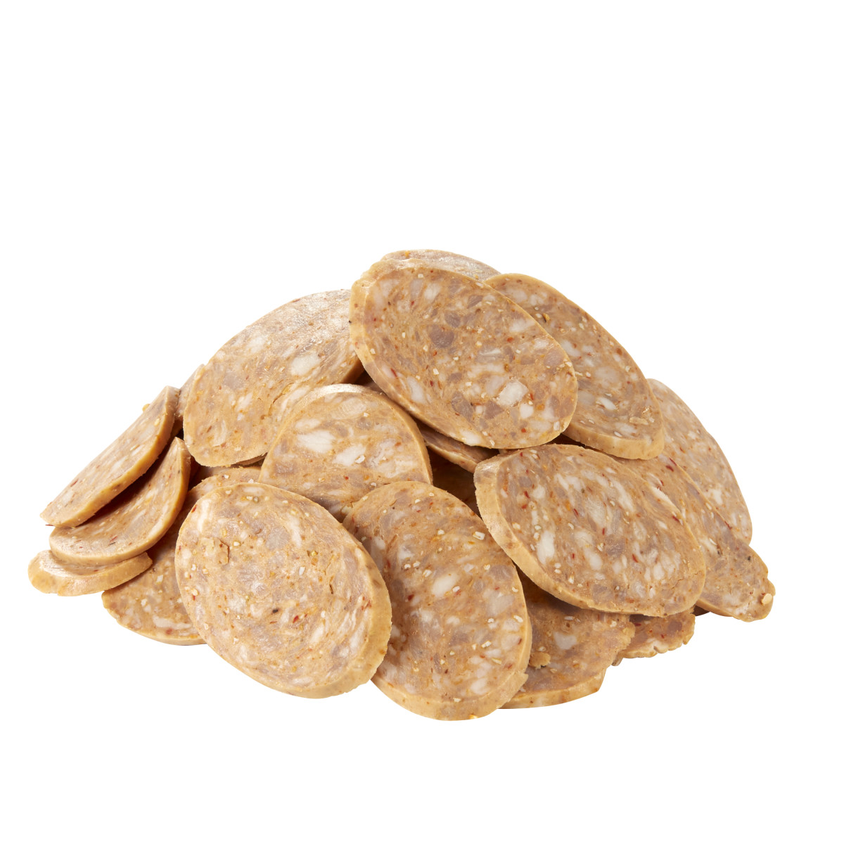 FONTANINI(r) Sliced Spicy Italian Sausage, Cooked, Thick, 3/5 lb . C1C0 - Front Center Out of Package (Hi Res)