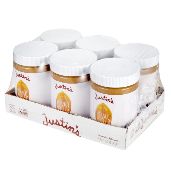 JUSTIN'S (r) Honey Peanut Butter 6/28 Ounce . C1RA - Front Right Closed Case (Hi Res)