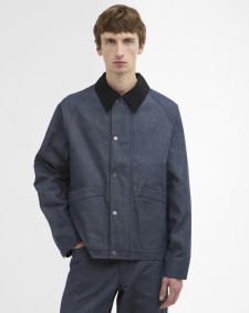 Barbour x ARKET Bebul Dry Wax Denim Jacket Blue Denim