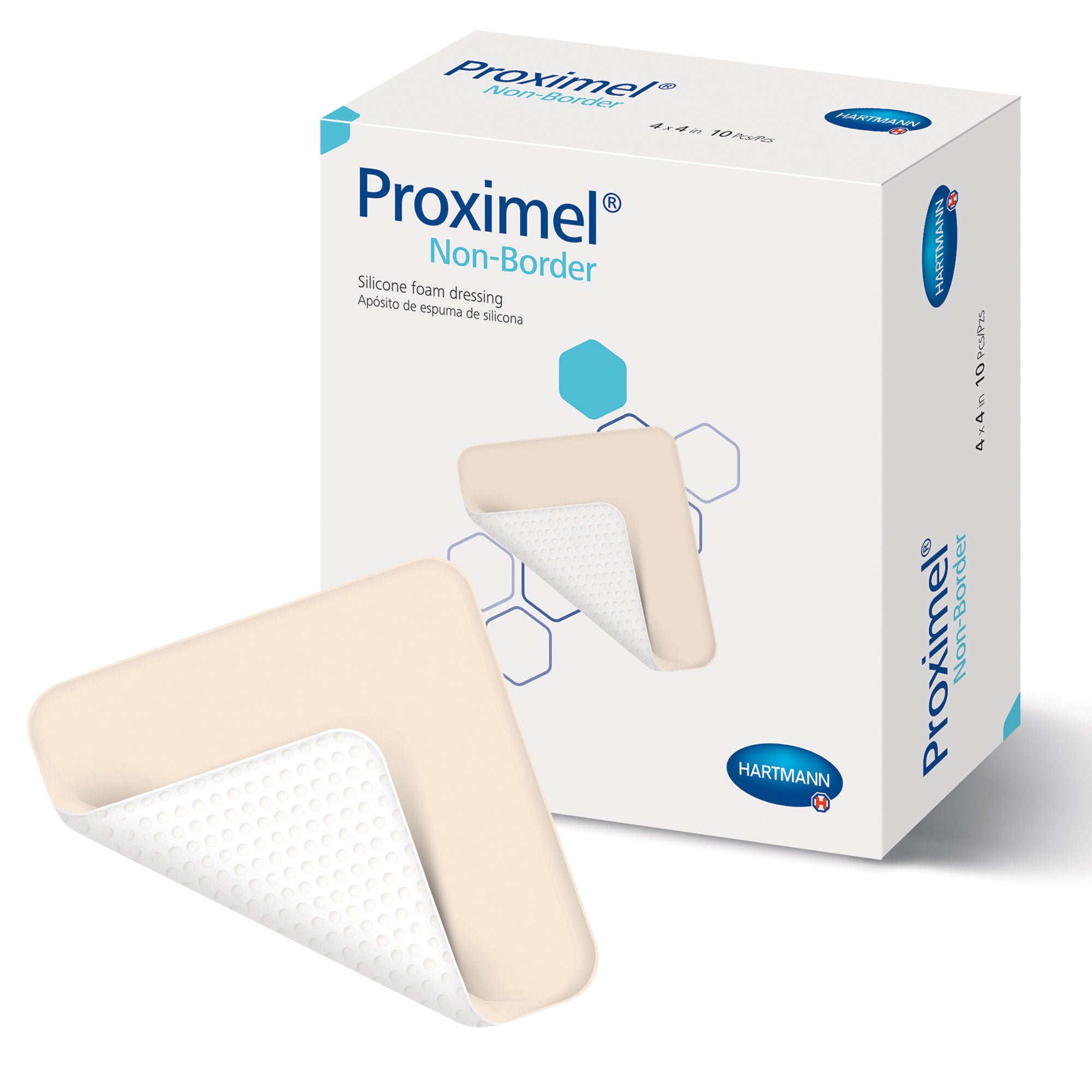 Hartmann DRESSING, WOUND PROXIMEL SIL N/BORDERED 4X4" (10/BX 6BX/CS)