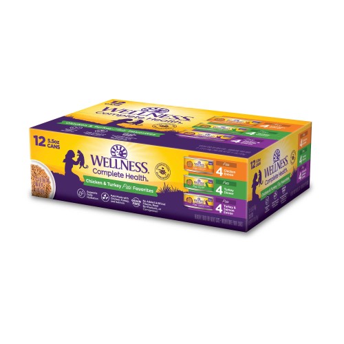 Wellness Complete Health Variety Pack Chicken & Turkey Pate Favorites Front packaging