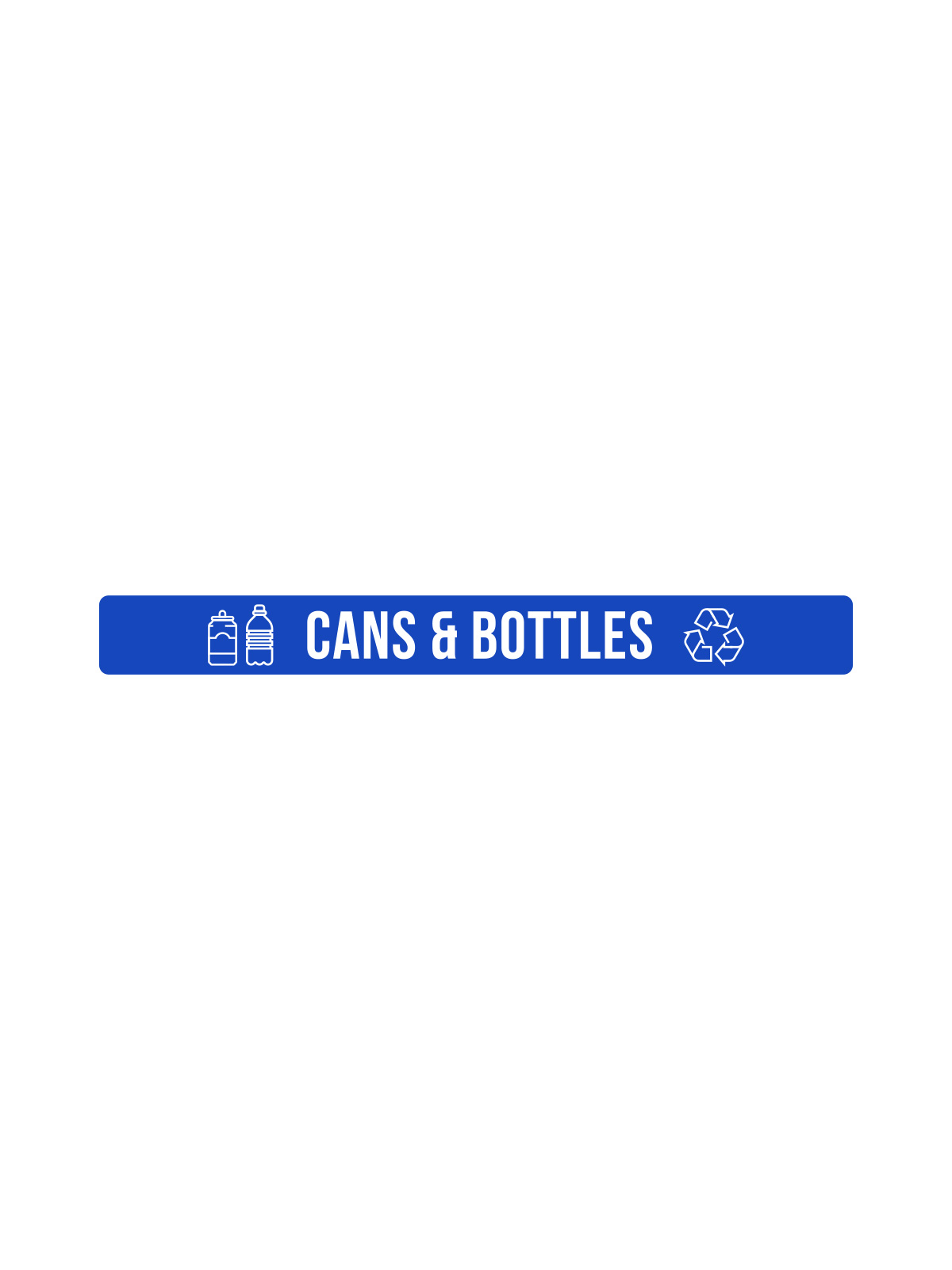 Busch Systems Fusion Series waste and recycling container lid label for cans and bottles