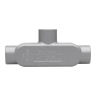 Die Cast Aluminum Series 5 Type T Threaded Conduit Body With Cover and Gasket, 2 Inch