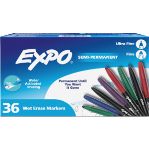 Vis-a-Vis Wet Erase Markers, Fine & Ultra Fine Point, Assorted, 36 Count